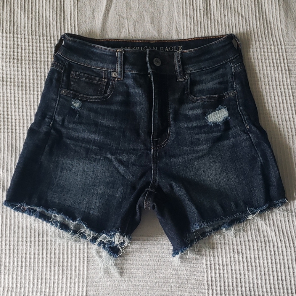 American Eagle Super High Rise Shortie Shorts